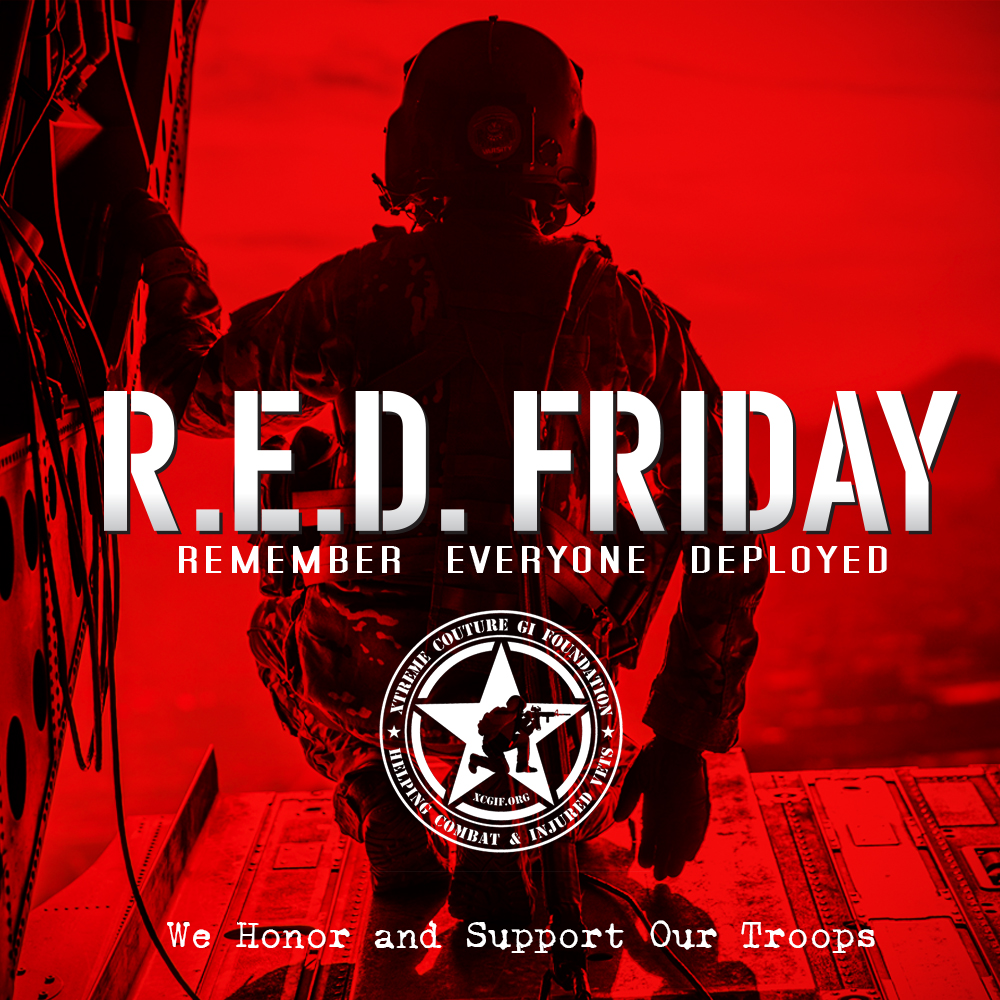 XCGIF_'s tweet photo. R.E.D. Fridays are a great way to Honor and Show Support for our Troops Deployed. Join @XCGIF and get involved by wearing a red shirt, tie, etc on Fridays!
.
.
.
.
#RedFriday #supportourtroops #GIFoundation #XCGIF https://t.co/6HNRAUIGlZ