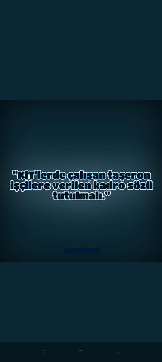 #TaseronKitlerKadroİstiyor 

Asıl işi yapan KiT taşeron işçilerinde yapılan Ayrıma son verilip asıl işi yapan tüm KiT taşeron işçileri kadroya alınmalıdır.

<a href="/akbasogluemin/">Av. M.Emin AKBAŞOĞLU 🇹🇷</a>
<a href="/vedatbilgn/">Vedat Bilgin</a> <a href="/turkiskonf/">TÜRK-İŞ</a> <a href="/hakiskonf/">HAKİŞ KONFEDERASYONU</a> <a href="/RTErdogan/">Recep Tayyip Erdoğan</a> <a href="/dbdevletbahceli/">Devlet Bahçeli</a> <a href="/MKalayci42/">Mustafa Kalaycı</a>
#TaseronKitlerKadroİstiyor