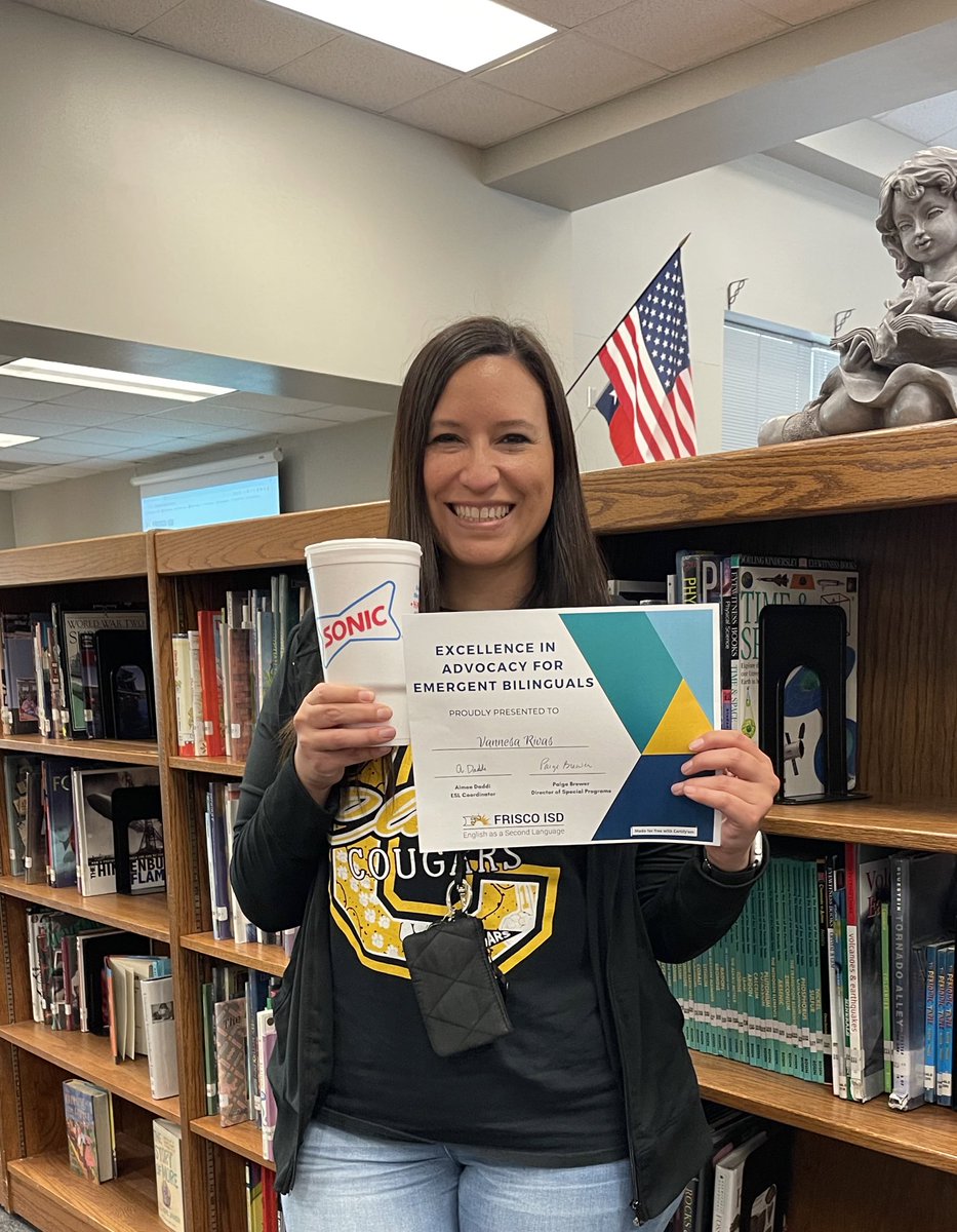 MrsTteaches's tweet photo. Congratulations to our January EB advocate and sheltered instruction superstar! @RivasReadsalot and Mrs. Arbuckle we are so happy to work with amazing teachers like y’all ❤️❤️@ClarkMSCougars  @FISD_EB @MauriGreener https://t.co/S3O24CKvtq