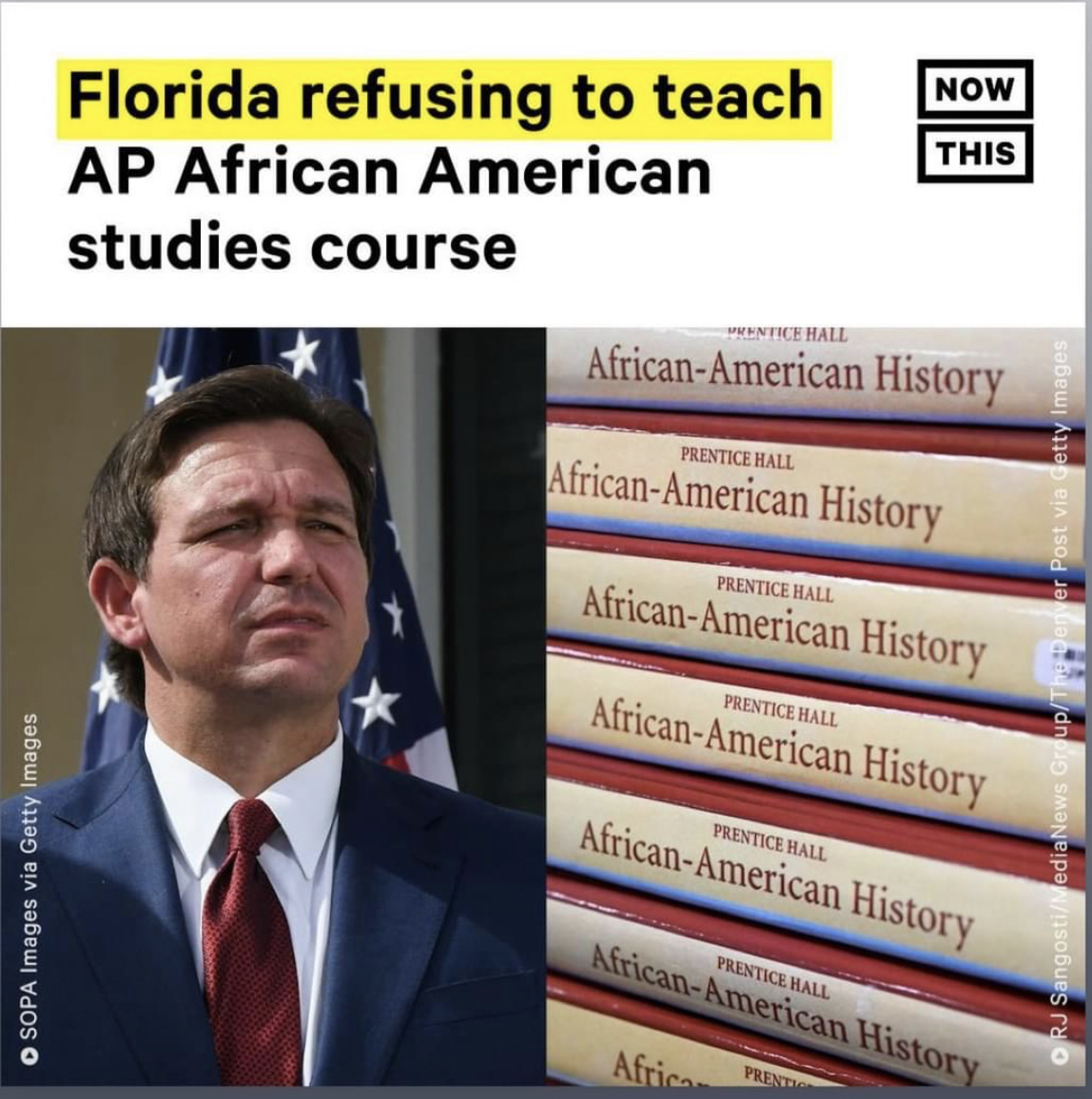 AHF_BLACC's tweet photo. The Black Leadership AIDS Crisis Coalition, Florida Chapter is appalled that Florida Governor Ron DeSantis is prohibiting high school students from being availed the knowledge of the impact of racism on Black Americans. https://t.co/TwTlAkqS8A