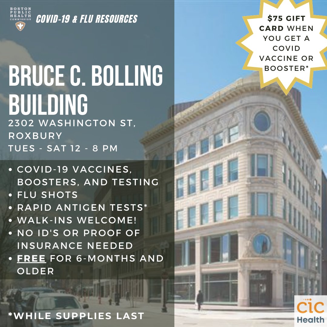 Boston Public Health on Twitter "COVID19 testing, vaccines, boosters