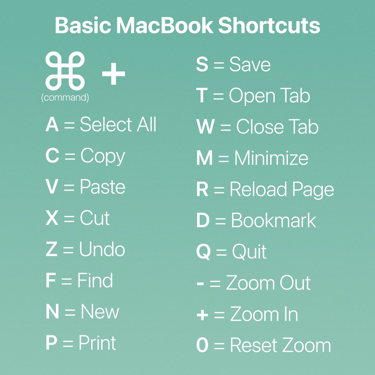 UNLhuskertech's tweet photo. Be more efficient with your MacBook by learning these basic commands 💻
#huskertech // #NewYearNewTech https://t.co/S3sWPxrY0n
