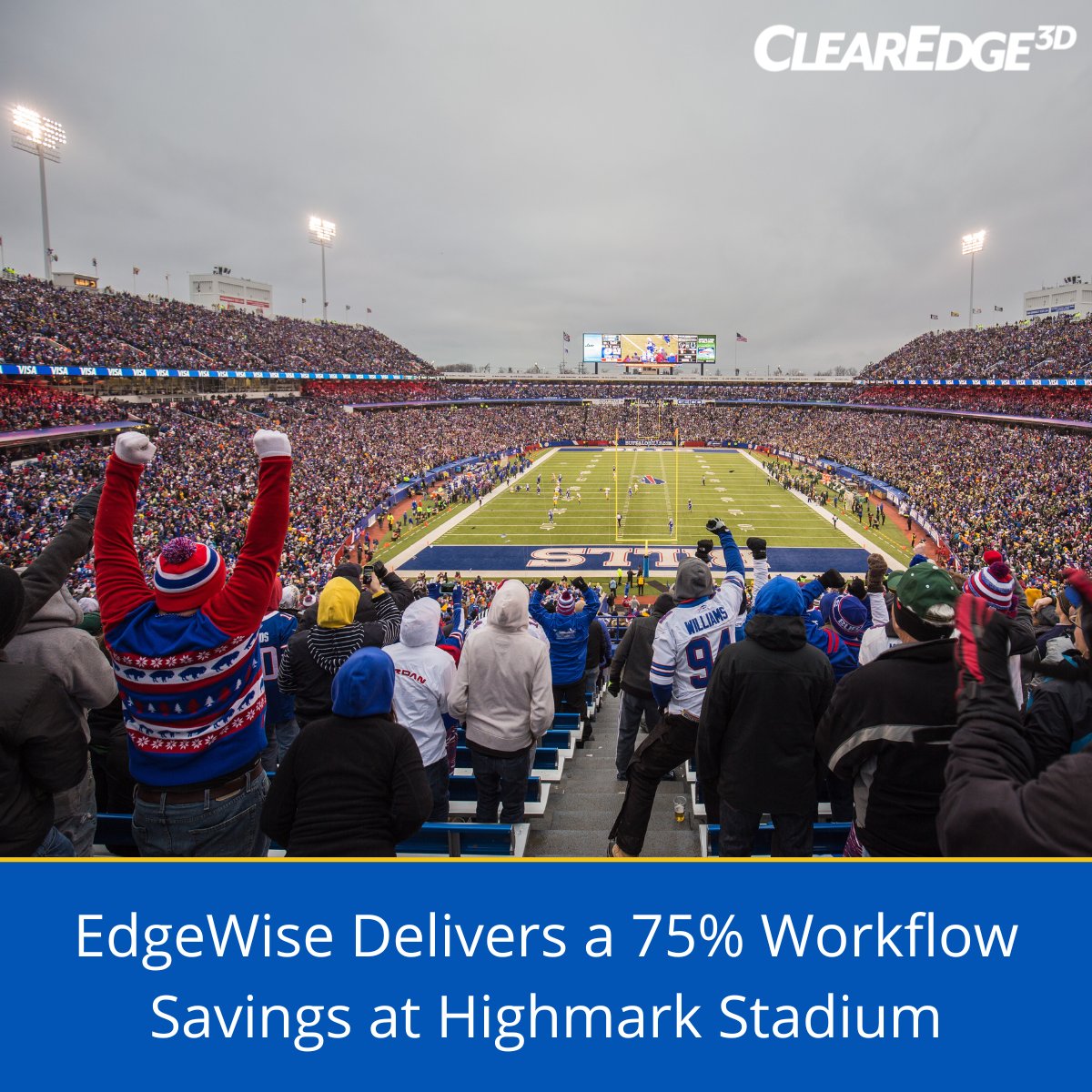 ClearEdge_3D's tweet photo. Best of luck to the Buffalo Bills this Sunday as they continue their playoff run against Cincinnati!
Did you know that Hale TiP utilized #EdgeWise to model complex #MEP infrastructure during a renovation of the now Highmark Stadium? https://t.co/bJDsvMzBp3