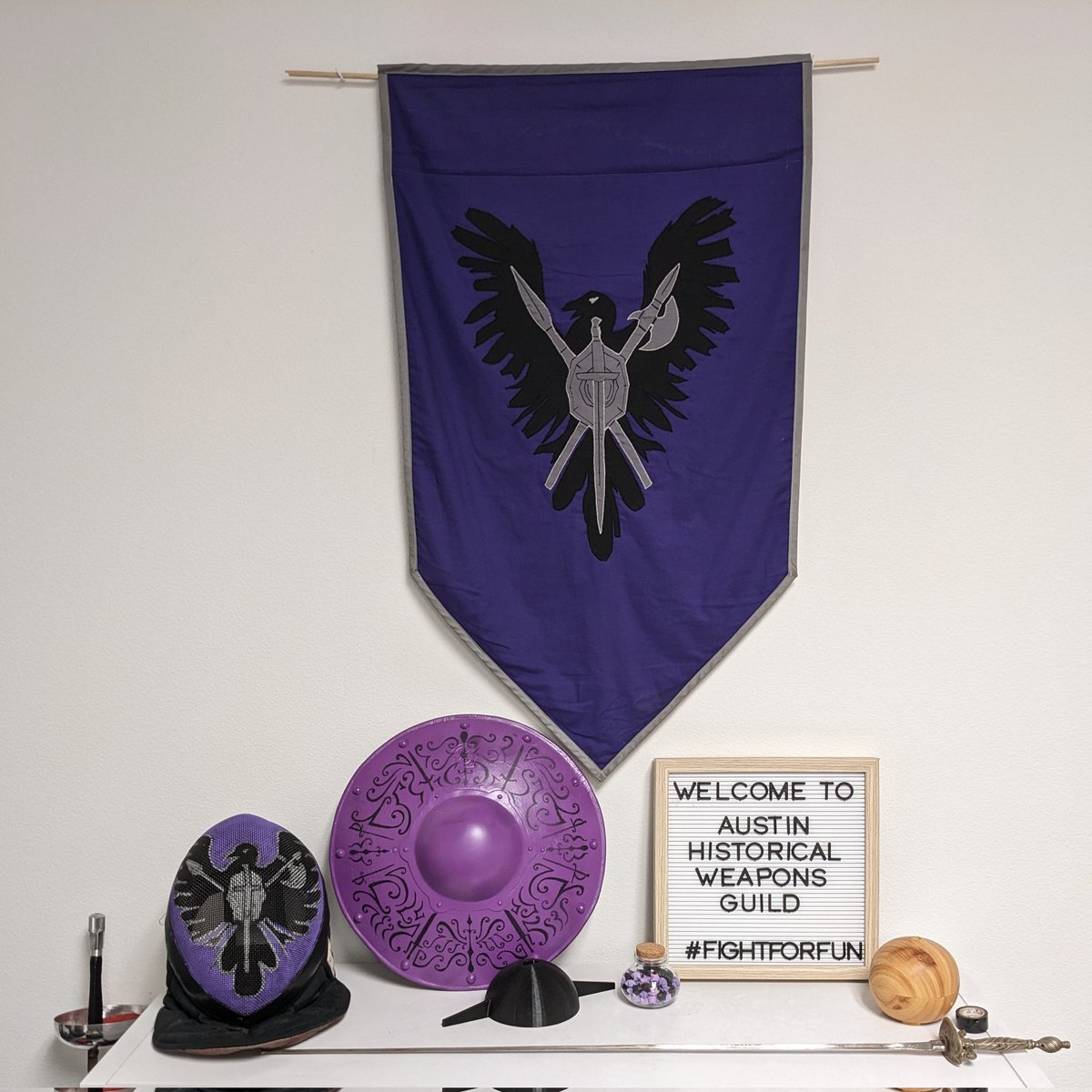 Took my first HEMA class at <a href="/HistWeapGuild/">Austin Historical Weapons Guild</a> this week and had a blast! Fun to get up and moving again while also indulging my lifelong sword nerdery.