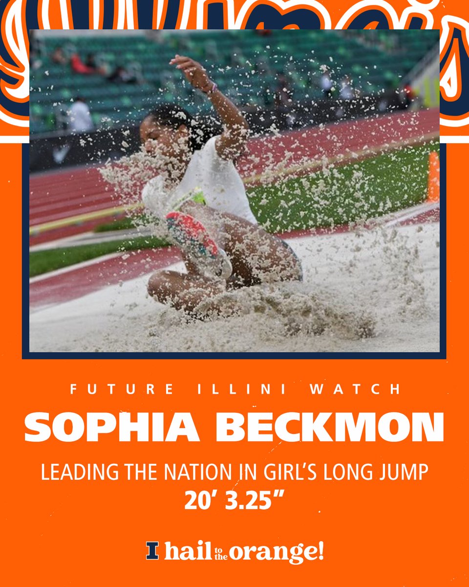 Future #Illini 👀 

🔶 Sophia Beckmon currently leads the nation in girls long jump for the 2023 Indoor season 🔥

#HTTO