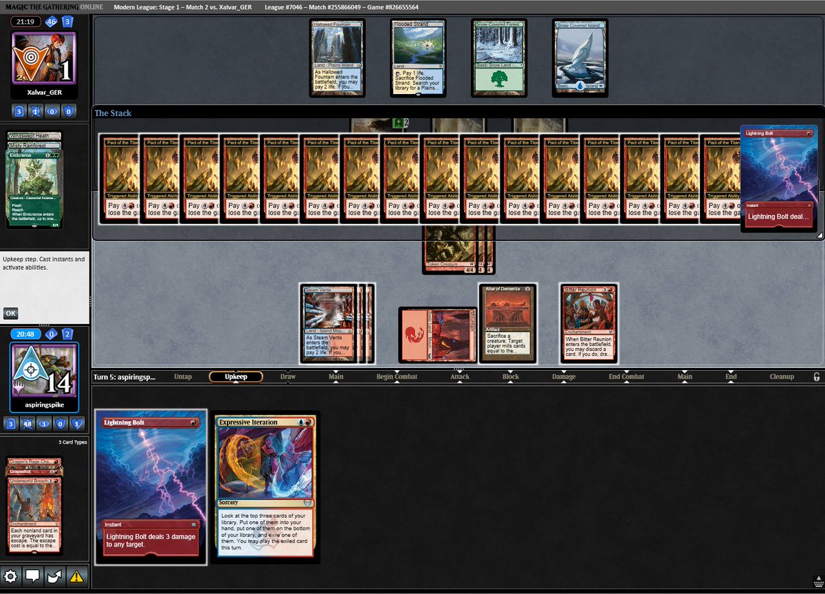 Aspiringspike on Twitter "Normal game of Modern"