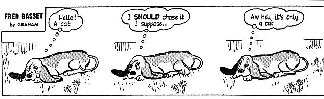 robertmdaws's tweet photo. #FredBasset ...great cartoon strip by cartoonist #alexgraham ...1st strip in the #dailymail in 1963 ( shown in pic ) https://t.co/A7rdjz1T5y
