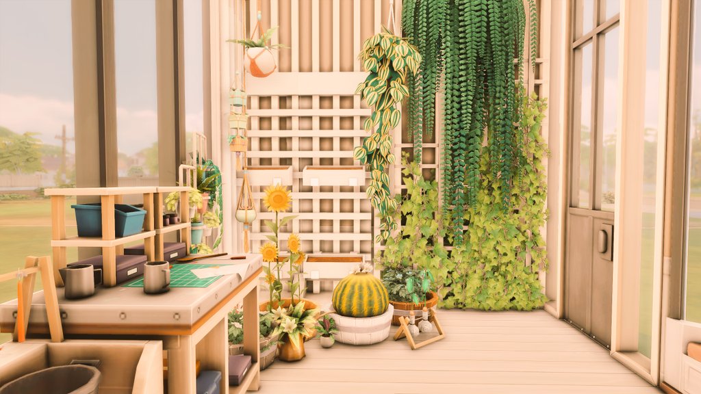 Adiaaa22's tweet photo. I made a plants and crafts room for #honeymaystreamshell #ShowUsYourBuilds #TS4 https://t.co/aL3kkCFKNd