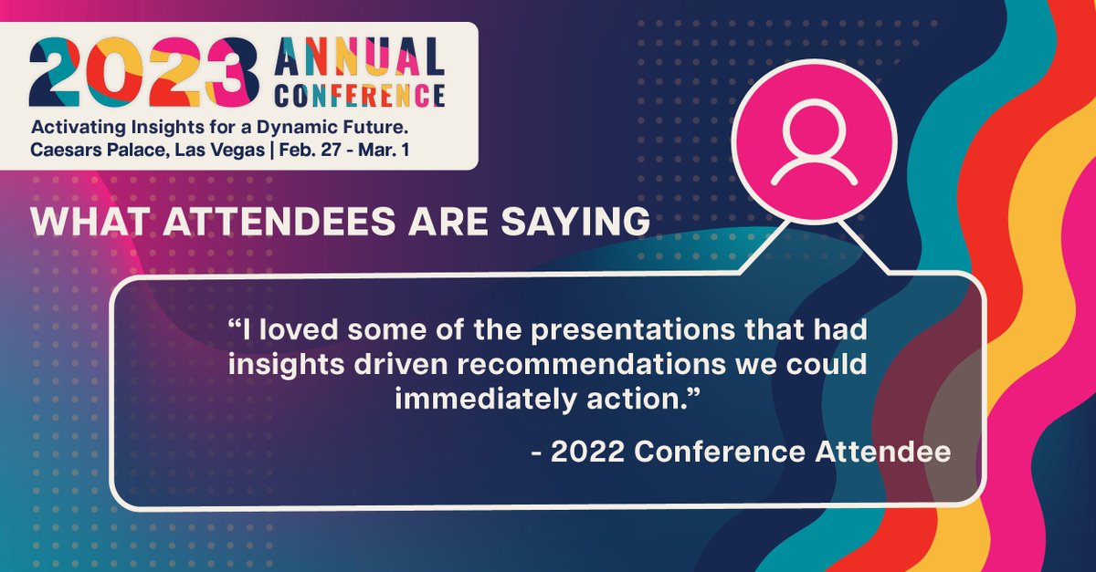Still not registered for the 2023 CMA | SIMA Conference? See what past attendees think about the #Conference and find out why you want to be there yourself! More info here: bit.ly/3XL44Wh

#CategoryManagement #ShopperInsights #Retail #CPG #Omnichannel #CMACON2023