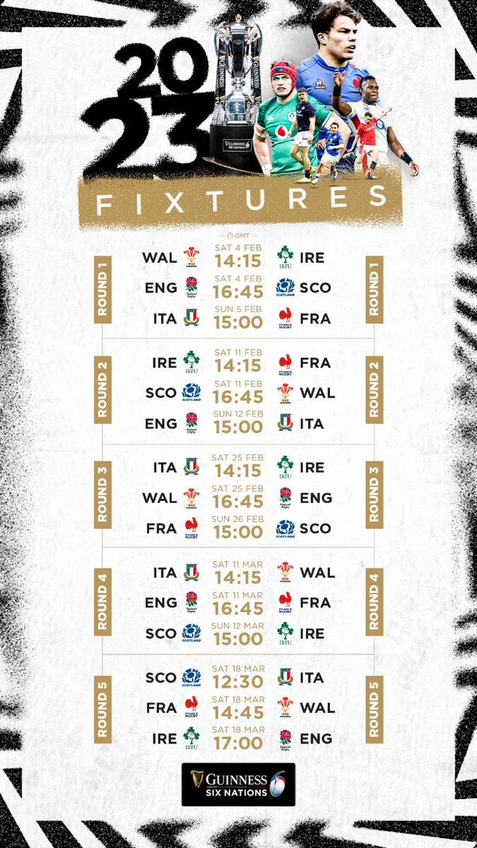 SixNationsRugby's tweet photo. 📲 Time for a new screensaver?

And you can add the 2023 #GuinnessSixNations fixtures to your calendar at the touch of a button.

➡️ https://t.co/7iJKGKsiVc https://t.co/nKDDydaFhb