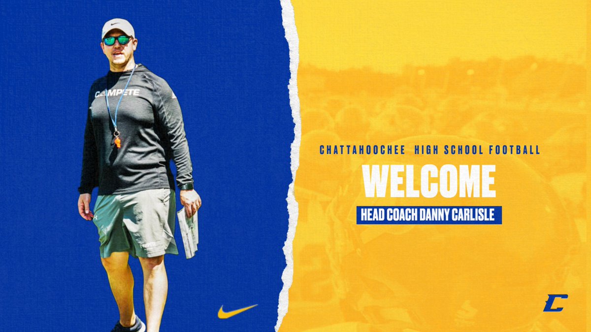cshort1522's tweet photo. Chattahoochee Athletics is PROUD &amp; EXCITED to announce our new Head Football coach - Danny Carlisle!  

Welcome Coach!!! 

@HoochHappenings @HoochFootball @FultonAD_crafts @FultonZone6 @Cougar_Captain @Hooch_Athletics @hoochathletics https://t.co/WjXtUlvzp7