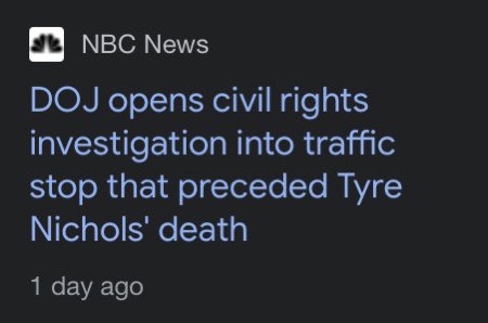 May the memory of Tyre Nichols be a blessing. May he rest in power. 

I urge all journalists and reporters to be intentional with their language and for editors to avoid vague, misleading headlines. This was a *murder*, police violence, part of a genocidal history.