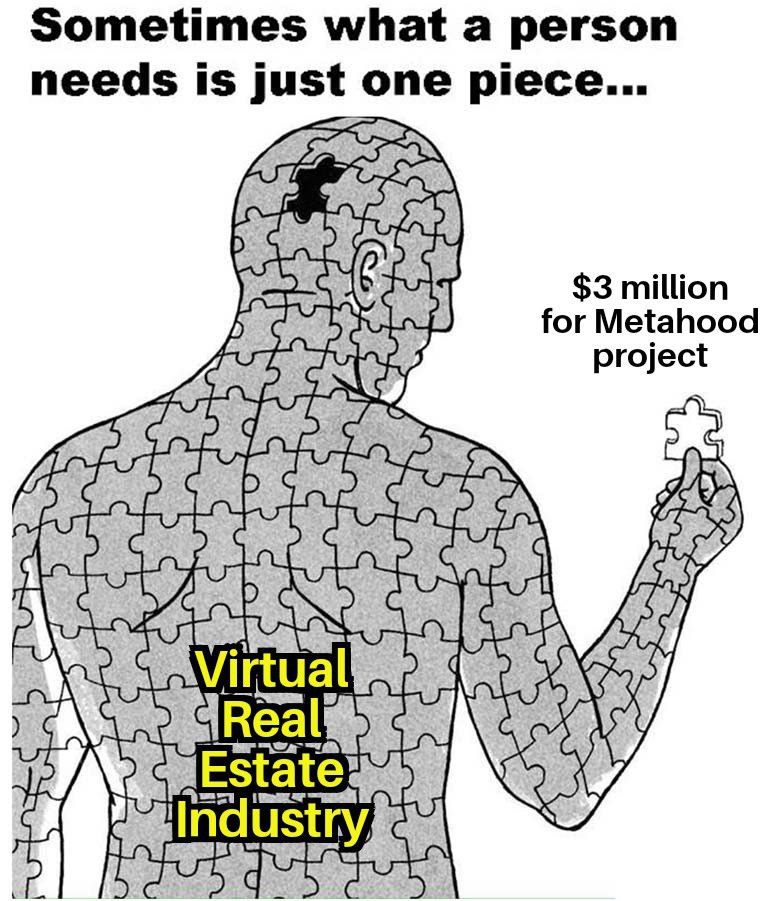 GenShards's tweet photo. (10/11)

📌 #Metahood has raised $3M to build a platform for buying and selling virtual real estate - akin to 'Zillow' or 'Redfin' in the real world

(source: https://t.co/cGd33WcRxL) https://t.co/T0CbcnOPVp