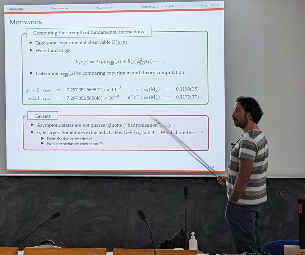 thermalization's tweet photo. Alberto Ramos Martinez @UV_EG gives at #CERN the #QCD seminar on decoupling of heavy quarks as a tool to determine the strong coupling with impressive precision
#LatticeQCD #StrongCoupling #ALPHAcollaboration
indico with slides: https://t.co/3JAXYKcfxb https://t.co/BeAGOnpQVJ