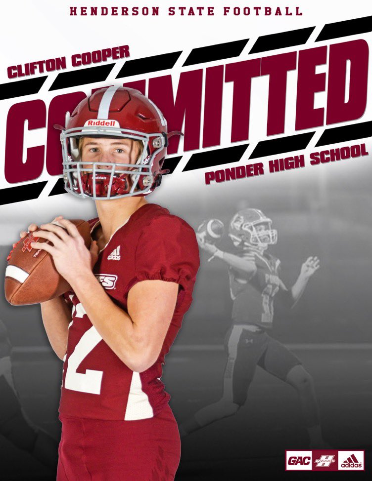 Clifton Cooper (@cliftoncooper04) on Twitter photo I’m beyond blessed to say that I have committed to Henderson State to continue my Football career!
#CodeRed
<a href="/ReddiesCoachMax/">Scott Maxfield</a> <a href="/H_HAWK/">Hayden Hawk</a> <a href="/ReddiesFB/">Henderson State Football</a> I’m beyond blessed to say that I have committed to Henderson State to continue my Football career!
#CodeRed
<a href="/ReddiesCoachMax/">Scott Maxfield</a> <a href="/H_HAWK/">Hayden Hawk</a> <a href="/ReddiesFB/">Henderson State Football</a>