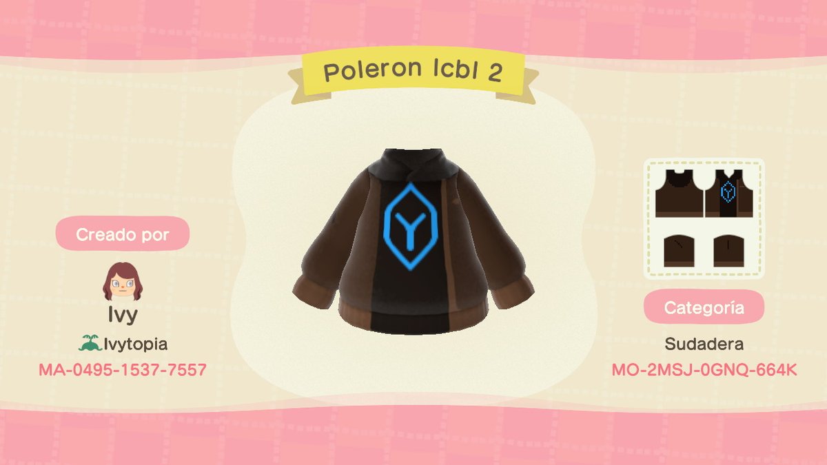 Ivylith's tweet photo. Mi novio es fan y le hice ropita de #lcbl en #AnimalCrossing #ACNH #NintendoSwitch https://t.co/K0ptZiRq6V