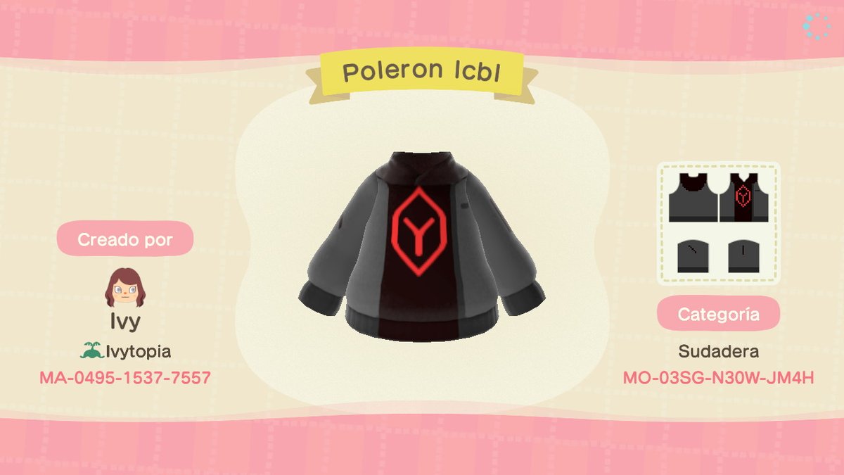 Ivylith's tweet photo. Mi novio es fan y le hice ropita de #lcbl en #AnimalCrossing #ACNH #NintendoSwitch https://t.co/K0ptZiRq6V