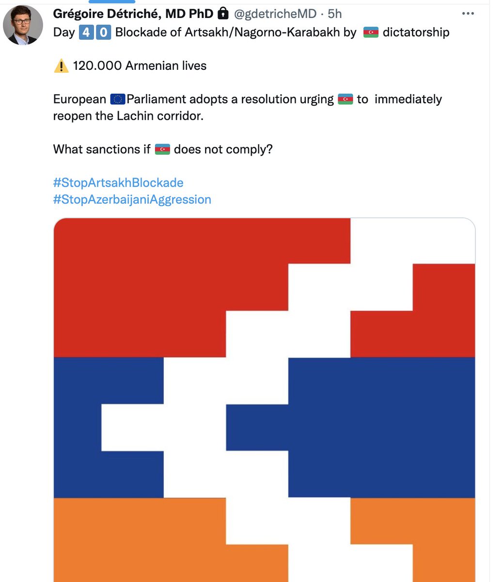 LaNelle64989432's tweet photo. World Wake Up! Armenians in Artsakh are facing an existential threat at the hands of #GenocidalAzerbaijan & #GenocidalTurkey.
#StandUp4HumanRights #HumanRightsViolations #EndBlockade #FormOfTorture #RightToEducation #SelfDetermination
Help #PreventGenocide #RecognizeArtsakh https://t.co/92eckrQxeH