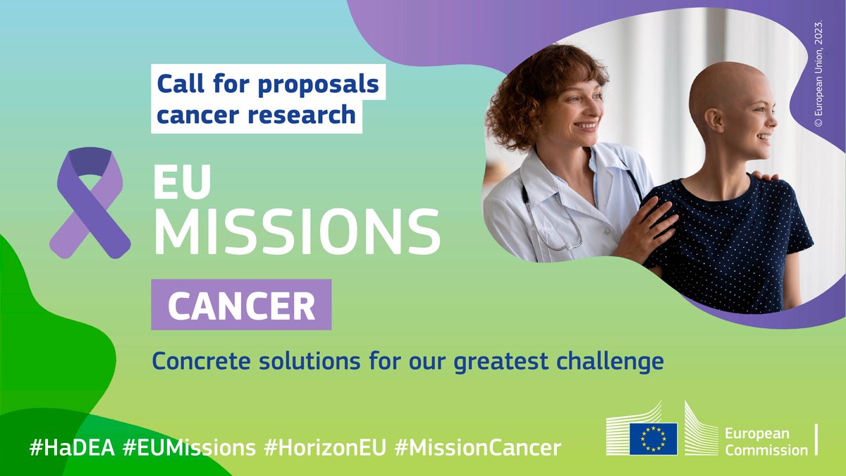 EU_HaDEA's tweet photo. 📣 2023 #HorizonEU call to support the #EUCancerMission is out now!

The 4 topics focus on cancer...
🔹 Understanding
🔹 Prevention
🔹 Diagnostics
🔹 Patients' and survivors' quality of life

Learn more and apply by 12 April 2023!

https://t.co/jvBw9R953n https://t.co/S9aCqJcs3c