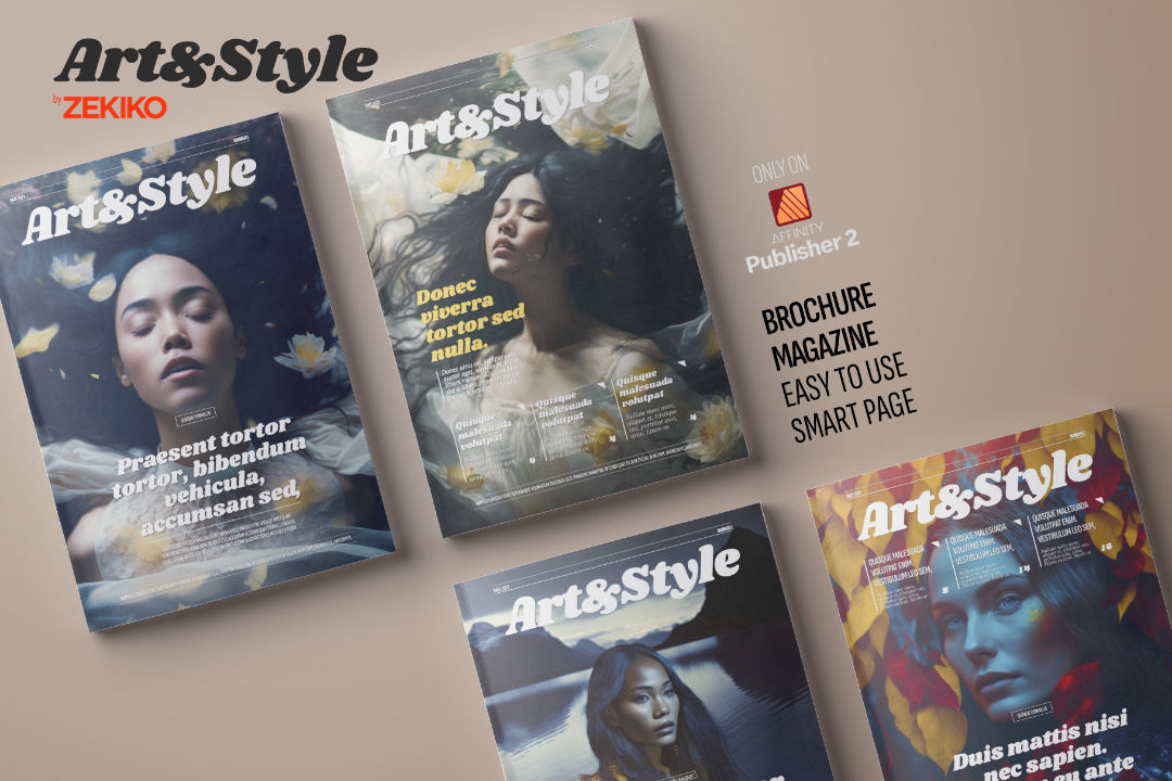 zekiko_ch's tweet photo. 🥰My new project "Art&amp;Style" a complete magazine/brochure layout for Affinity Publisher 2 for sale on @CreativeMarket ! 🙃@affinitybyserif - https://t.co/7vXtC29zyl #GraphicDesigner #affinitypublisher2 https://t.co/9hhKvjB5Ku