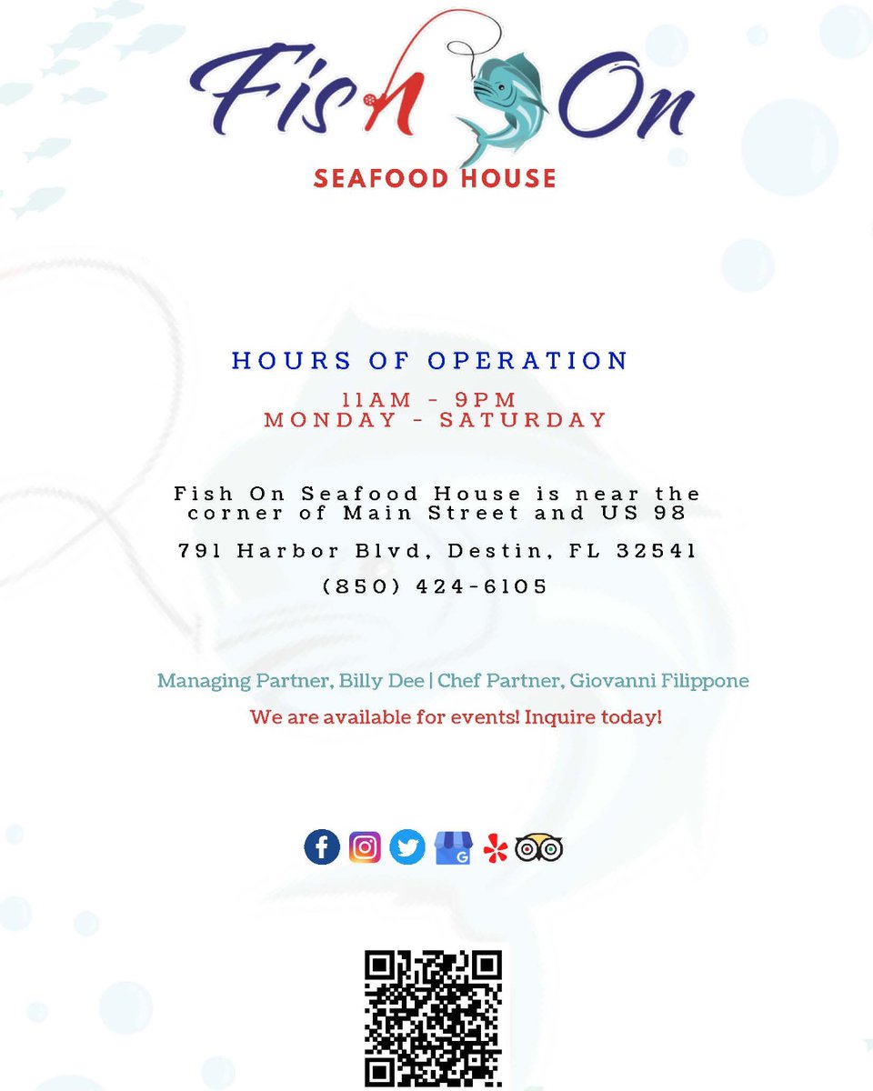 Order online or dine in with us today! 🎣 🐟 🍤 🦀 🥗 🥪 🍔 🍟 🥩 🍗 🥔 🥑 🍄 🍋  Look at all this deliciousness! #fishonseafoodhouse #fishon