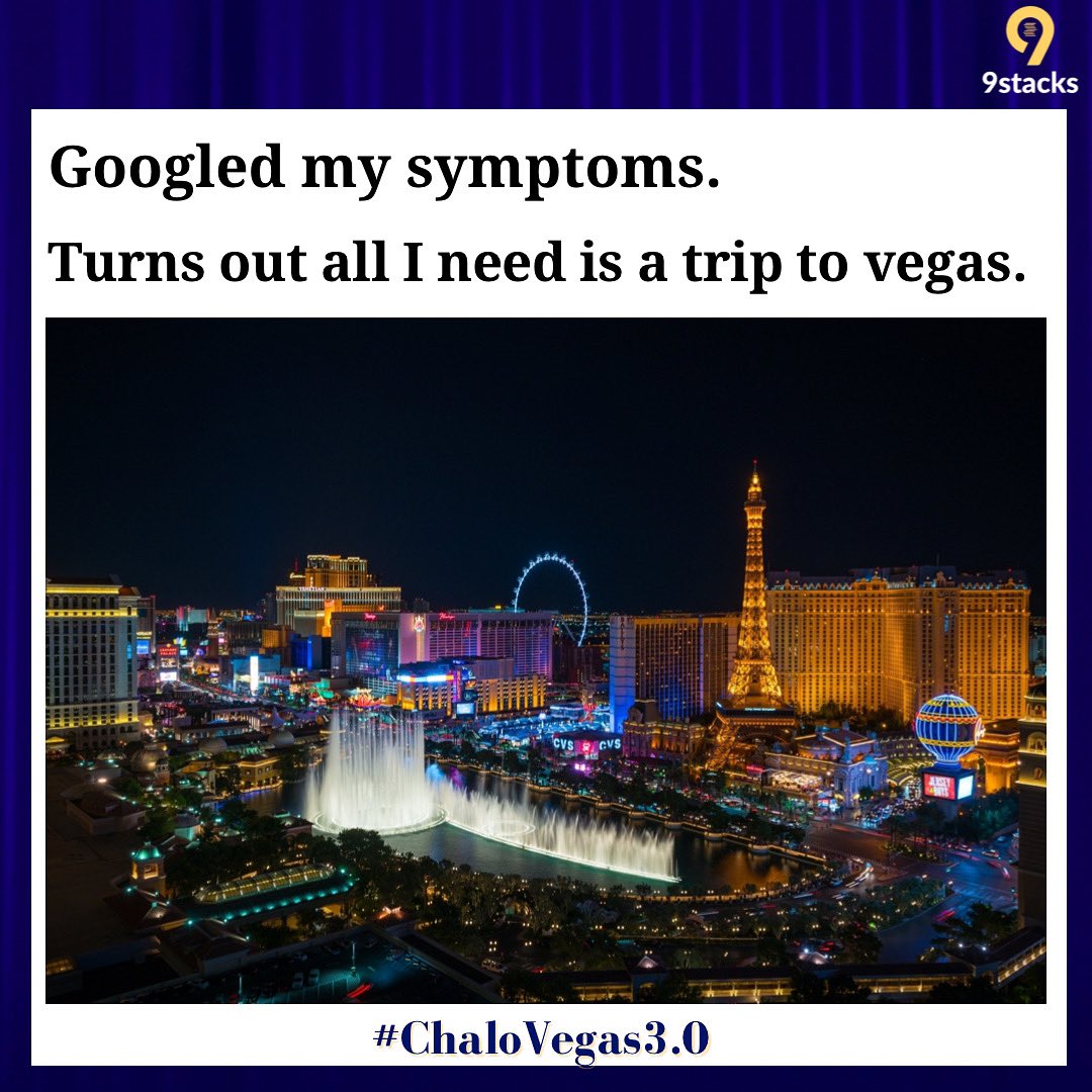 9stacksonline's tweet image. An all expenses paid trip to vegas??? YES PLEASE🤯🤩
All your expenses are paid by 9stacks including:
✔️Flight tickets 
✔️Accomodation
✔️Bankroll to play with
Check out our website for more details.
#ChaloVegas3.0 #whereindiaplayspoker #twitter