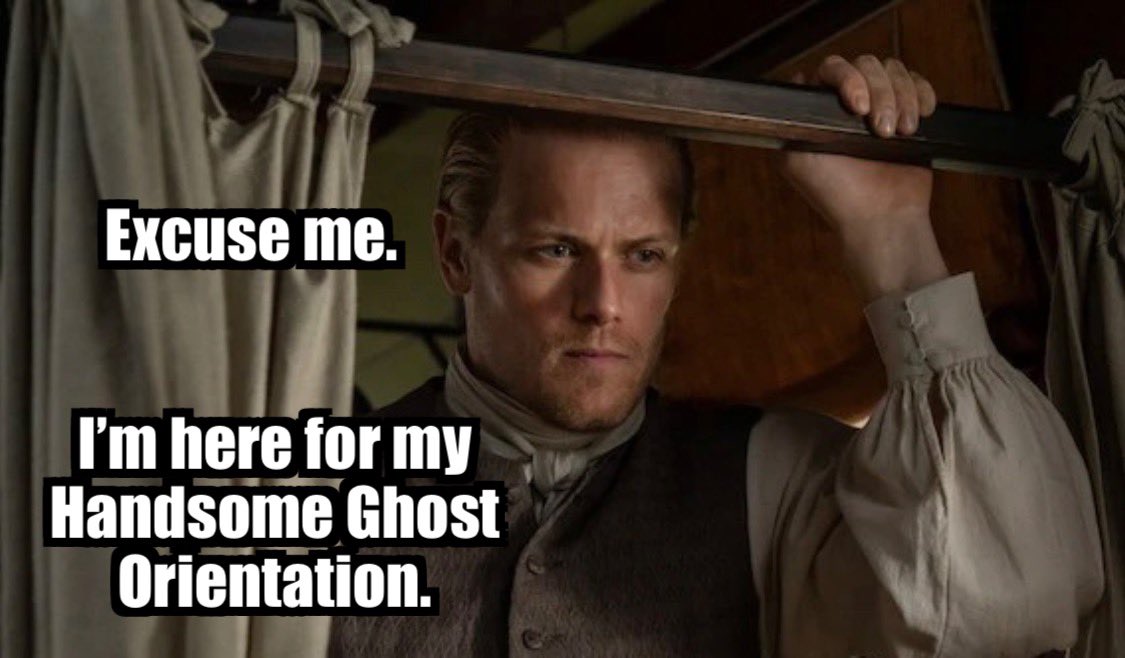 LaughOutLander's tweet photo. Happy #HowDoesItEnd Friday!😏#Outlander #Ghost #FraserFriday #AllBecauseSheWroteABook 📚❤️ https://t.co/YFVki1WEsQ