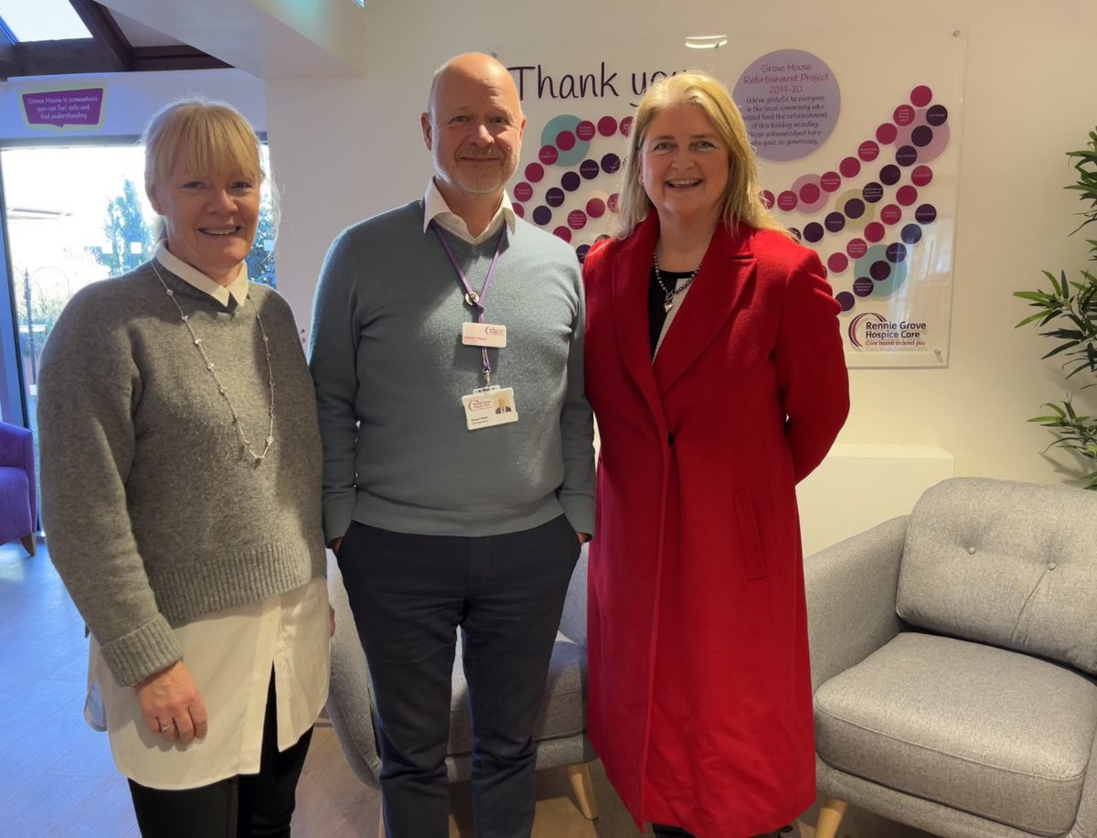 Fantastic visit to @renniegrove <a href="/peacehospice/">Peace Hospice Care</a> hearing about their strategy to ‘Serve, Reach, Strengthen.’ A real breadth of vital services for people living locally focused on person-centred care. Thank you @dstewartmarks <a href="/TraceyAHancock/">Tracey Hancock</a> for the warm welcome! #hospice #peolc