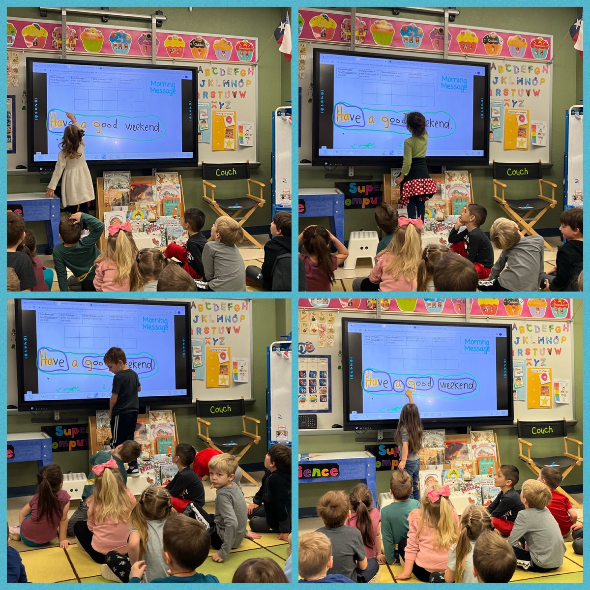 Dolores Rodriguez (@gesdrodriguez) on Twitter photo Pre-K Morning Message. So much learning in our first 30 min of school. Hunting for letters of the week, circling words, and our sentence. <a href="/GESCouch/">Laura Jean Couch</a> <a href="/GESStars/">Grapevine Elementary</a> <a href="/EarlyGcisd/">GCISD EARLY CHILDHOOD</a> Pre-K Morning Message. So much learning in our first 30 min of school. Hunting for letters of the week, circling words, and our sentence. <a href="/GESCouch/">Laura Jean Couch</a> <a href="/GESStars/">Grapevine Elementary</a> <a href="/EarlyGcisd/">GCISD EARLY CHILDHOOD</a>