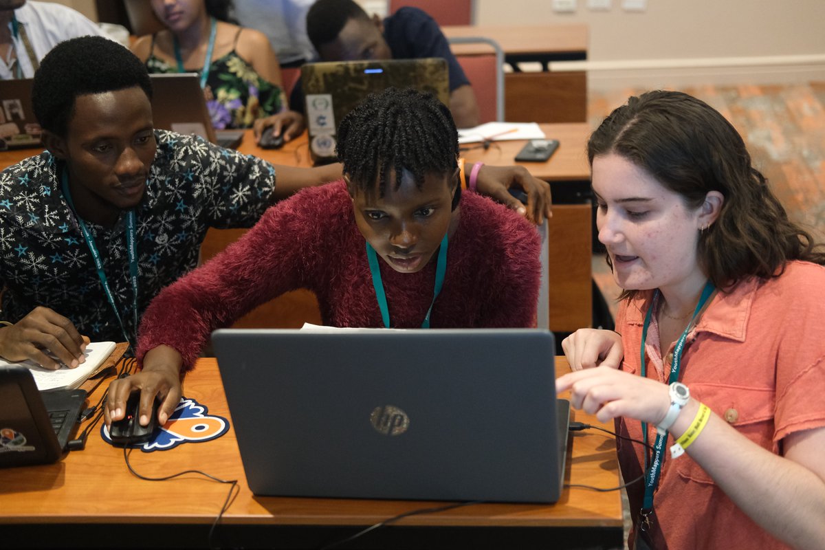 youthmappers's tweet photo. A day was dedicated to advanced technology and professional development. Fellows enhanced their skills in JOSM, QGIS, programming and mapping with AI. Sessions on participatory GIS and qualitative data survey methods improved understanding of community-based data collection. https://t.co/tThWHtTG4h