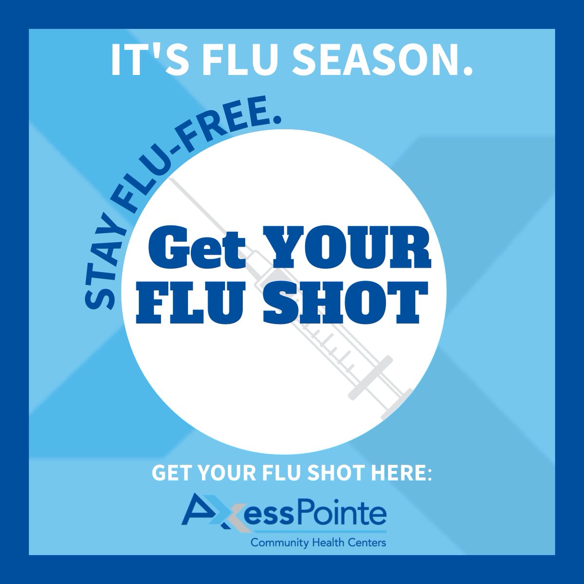 AxessPointe's tweet photo. Every year the flu puts hundreds of thousands of people in the hospital. A flu vaccine gives you extra protection to fight the flu. Stay flu FREE and schedule your Flu Vaccine today at AxessPointe. #StopTheFlu #FLUShot #FQHC #OneStopShop #API https://t.co/2vZKmwXZlc
