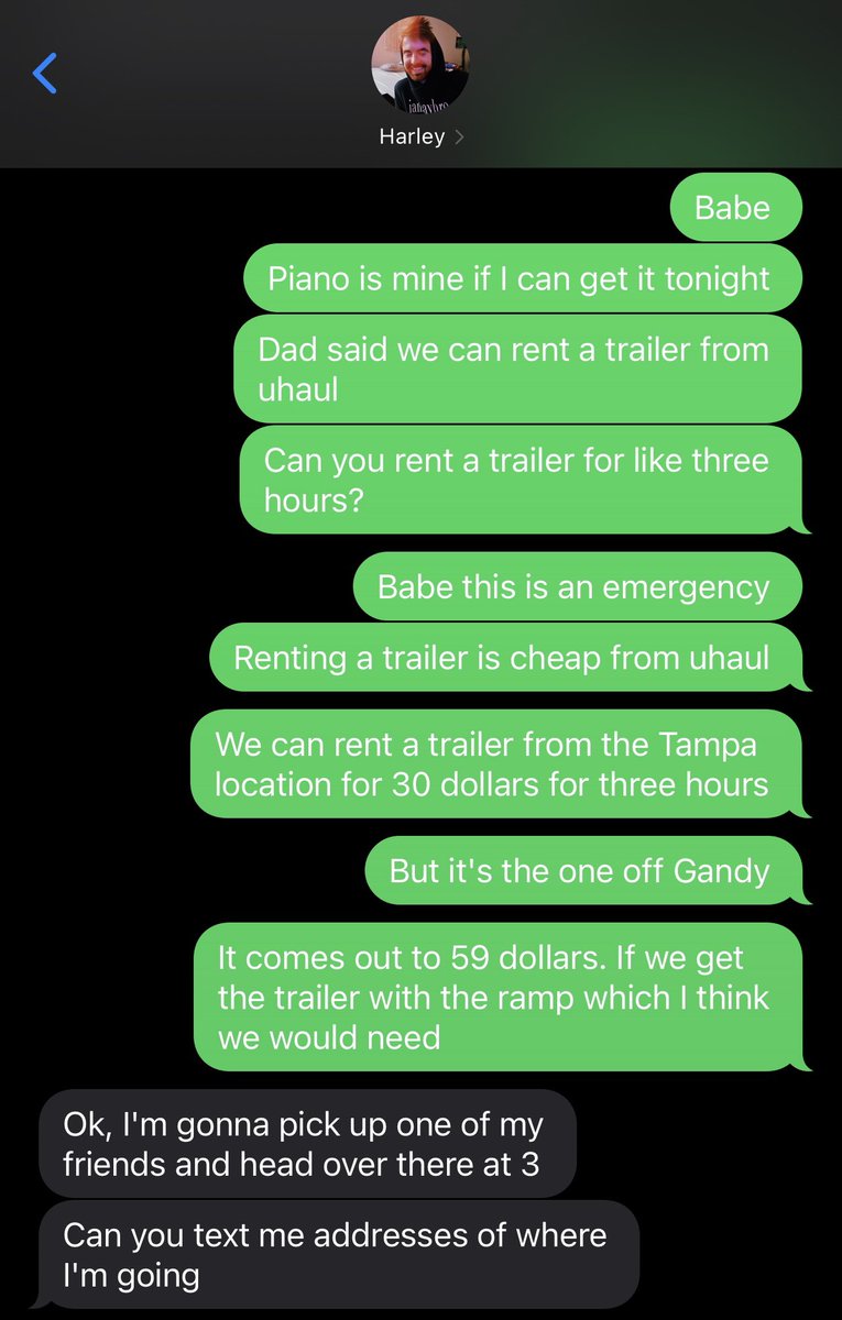 iamtaybro's tweet photo. I found a free piano. My bf left work early, recruited two friends I’ve never met to help, drove to Tampa to rent a uhaul, lifted the piano on the truck and safely delivered it to me. THEN proceeds to serenade me with his piano skills I just recently found out about. I’m in love https://t.co/4WD68yESXk