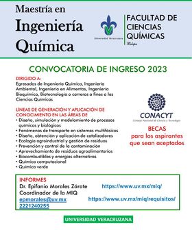 Egresados_UV: #Egresados #QUIMICOS #IngenieríaAmbiental #ingenieríaalimentos #ingenieríabioquímica
INFORMES:
Dr. Epifanio Morales Zarate uv.mx/miq/
Coordinador de la MIQ
epmorales@uv.mx uv.mx/miq/requisitos/
2221240255