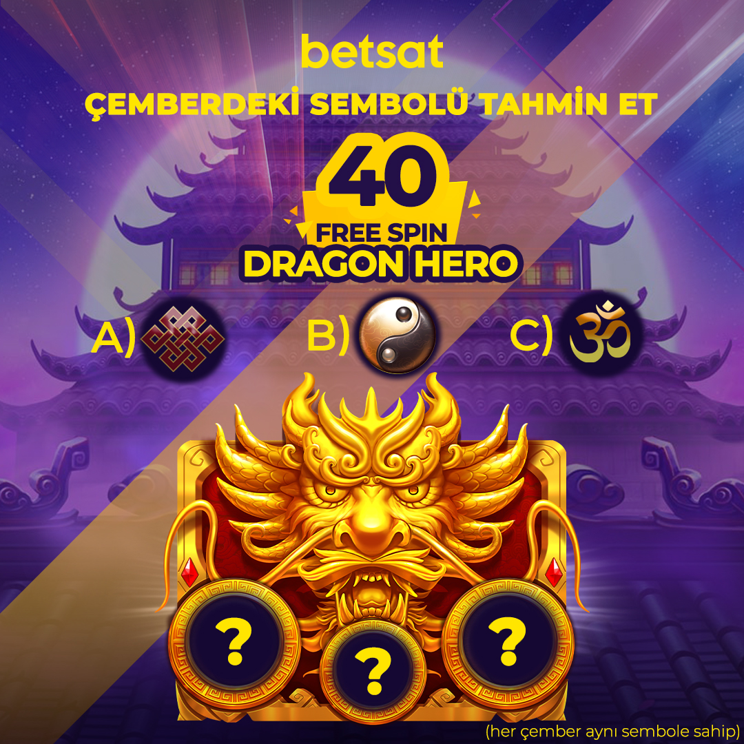betsat_official's tweet photo. 🐉 #Betsat'ta FREE SPIN kazanmaya hazır ol!🤩
Doğru tahmin et, kuralları yerine getir #DragonHero oyununda 4⃣0⃣ #freespin kazan.🎁
Etkinliğe katılmak için tıkla➡️ https://t.co/kU39SPRNsu⬅️
📢 Kazananlar 23.01.23 #pazartesi günü açıklanacaktır. #slot #casino #jackpot #event https://t.co/J1OtYxaxoq