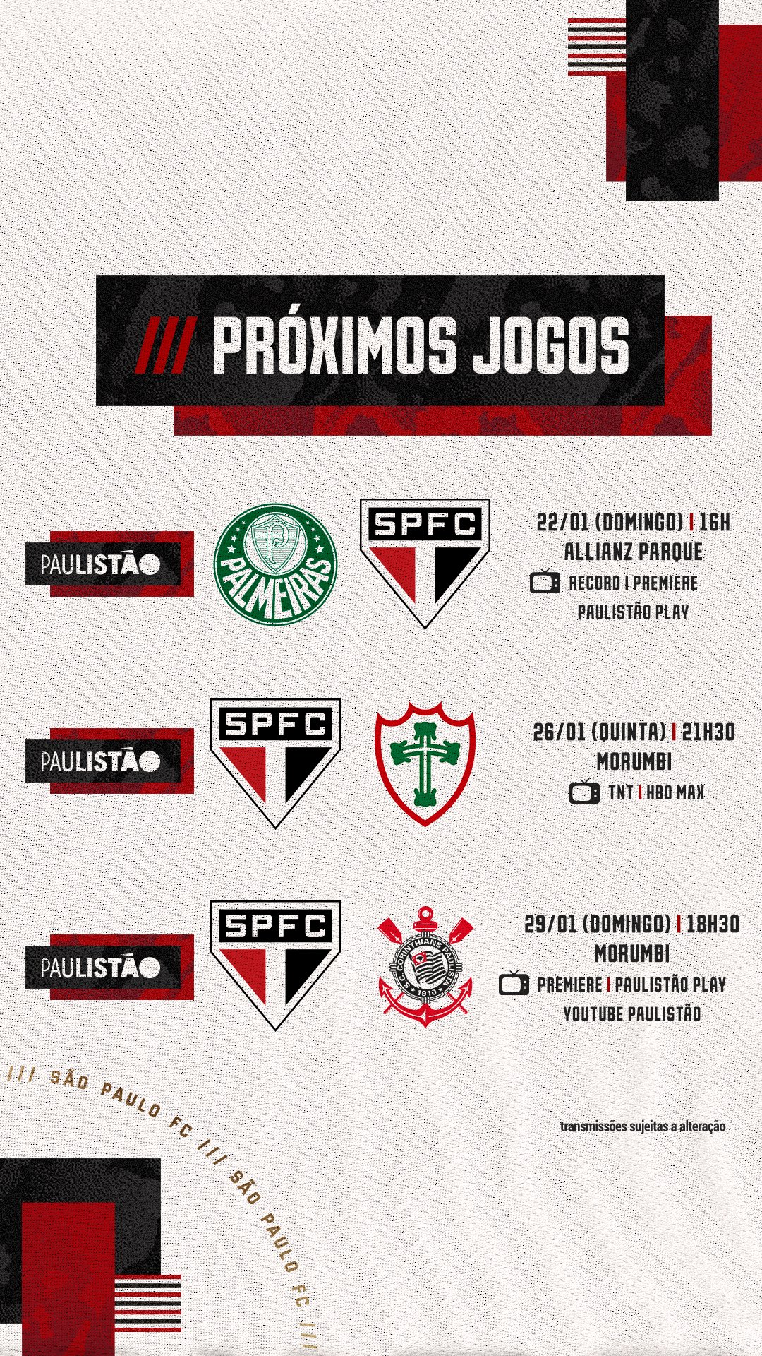 Qual horário do jogo do São Paulo hoje, domingo, 8; onde assistir