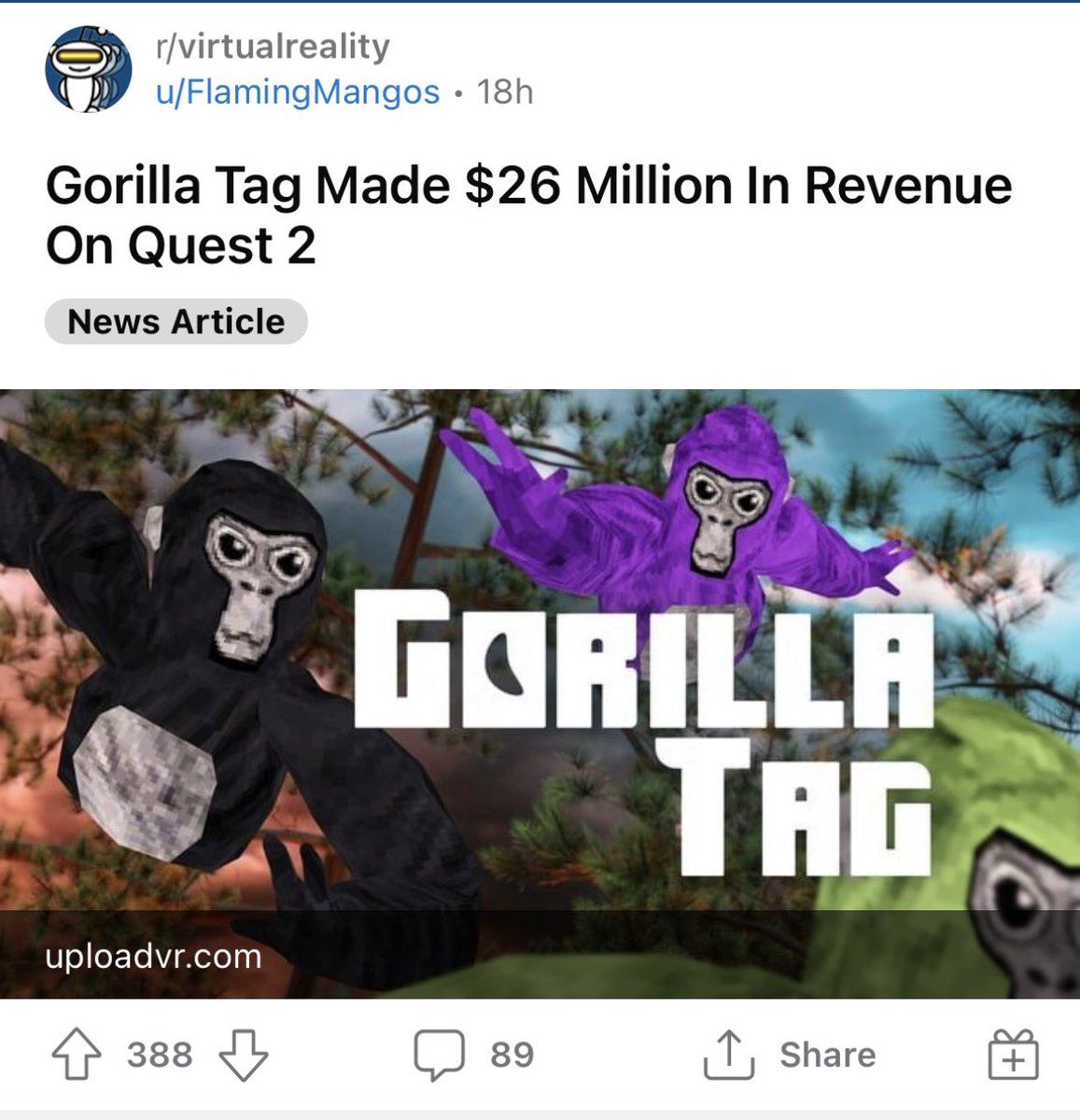 Gorilla Tag on Steam