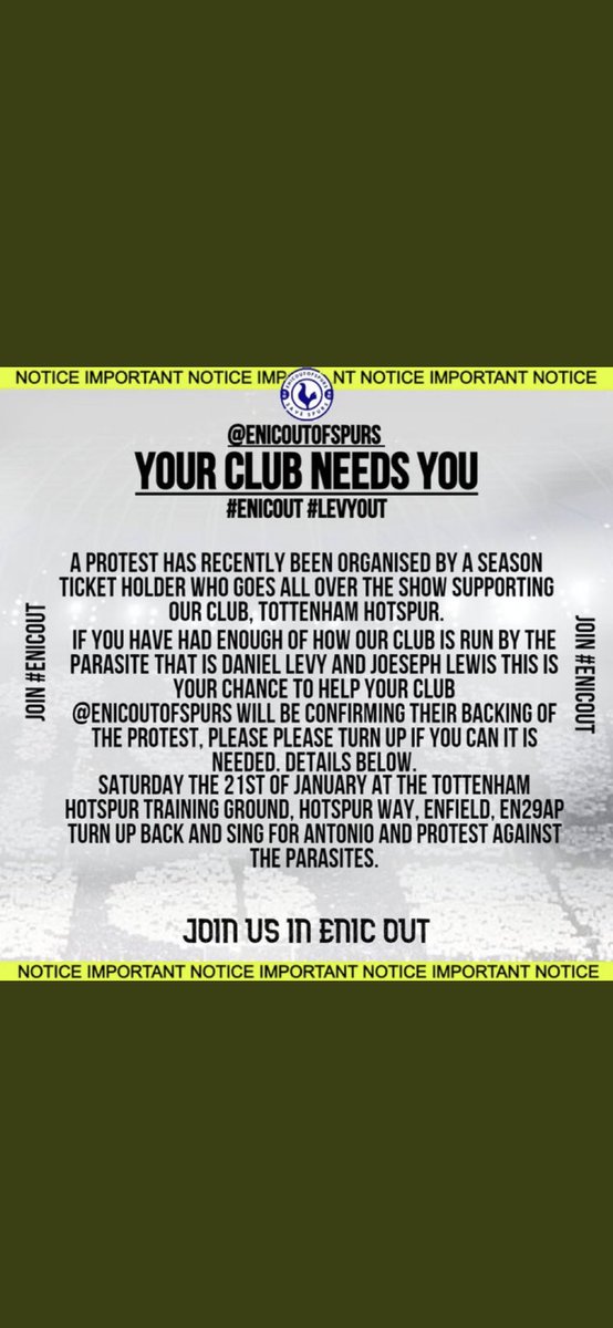 We want out club back!! #ENICOut #LevyOut #wewantourclubback https://t.co/ubxR9wAbSg