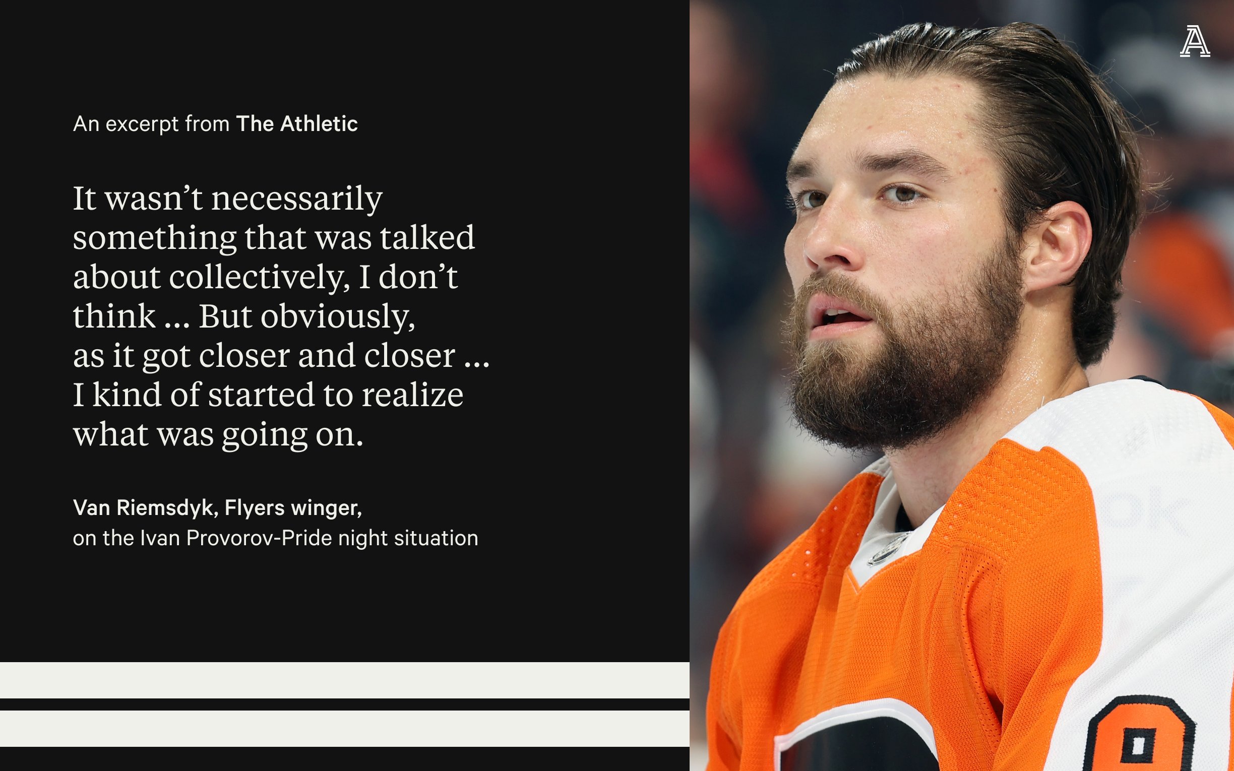 O'Connor: On Philadelphia Flyers Pride Night, Ivan Provorov sparked  division and embarrassment - The Athletic