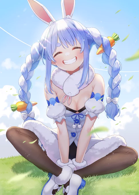#あなたのあお色の作品を見せてください#縦長サムネ復活祭 ぺこちゃん 