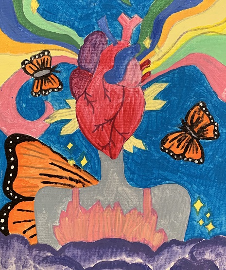 Check out today's featured student artwork entitled “Idea of Heart” from the “Hope, Healing and Resilience Through the COVID-19 Pandemic” installation by M.L. of Lavallette Borough School District.