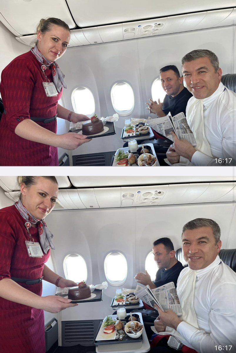 Bir anda hostes elinde pastayla gelince…
Çok şaşırdım. 
Teşekkürler <a href="/TK_TR/">Türk Hava Yolları</a> 
Bu güzel sürpriz ve jest için.