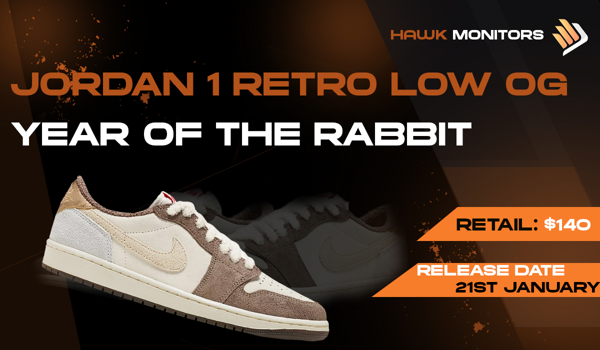 Jordan 1 Retro Low OG Year of the Rabbit 'Sail' Releasing Tomorrow🥵🔥 Stay ahead in the game and cop such profitable pairs effortlessly🤑 Get the fastest and most flawless monitor provider in the industry @HawkAIO 😎 LIKE💖 RT♻FOLLOW✅=Surprise in DMs🔥