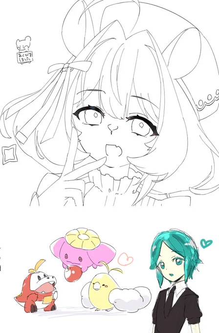 配信みてくれてありがとうだよ～!最初BGMがめちゃ大きくってごめんなさい!お話レベルがあがってたらいいなって思いつつ今日の配信の進捗+落書きをぺたってするね!良い夢みてね!おやすみなさいだよ～!#おやすみVtuber 