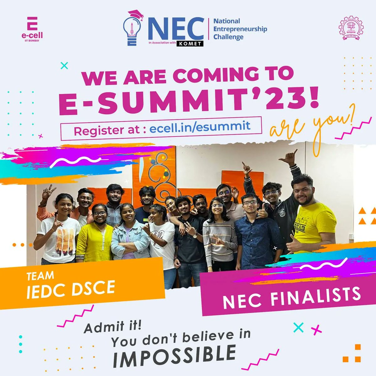 bhutra_nikhil's tweet photo. "Kasa Kay Mumbai!"
How are you Mumbai?
"Success is the series of small wins "
And yet there's a lot more to come on our way to iit Bombay's E-summit 2023..
Cheers to all the efforts we have put in to compete in National Entrepreneurship Challenge and many more upcoming challenge https://t.co/BVh0ATxUHO
