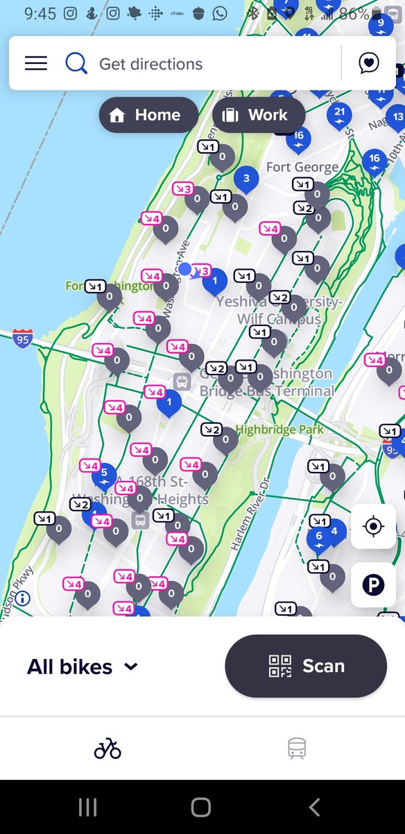 Hey <a href="/CitiBikeNYC/">Citi Bike</a>, Washington Heights has almost no bikes right now. Can you please re-fill the docks in our neighborhood today?