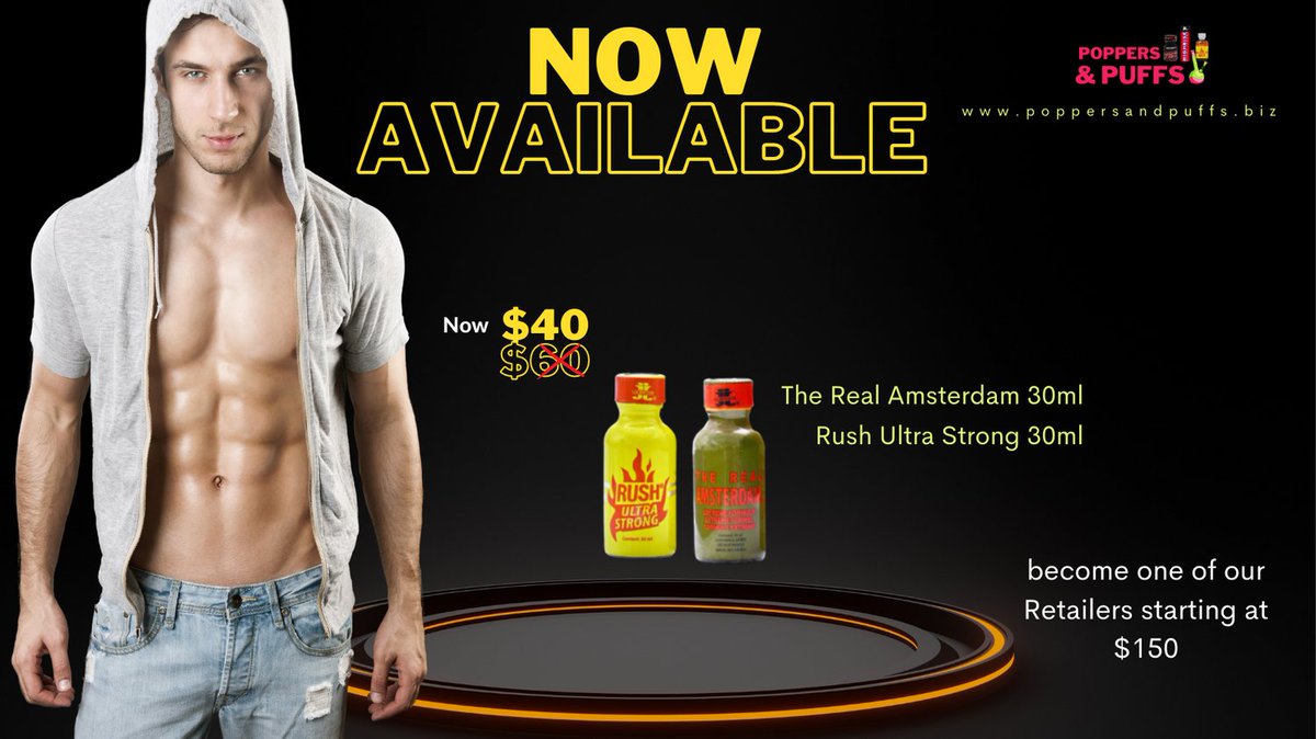 poppersandpuffs's tweet photo. Now Available.  Get yours with free shipping.  What you have been waiting for has arrived.  Order your today.  We have a limited amount in stock.

https://t.co/Ya7WFlX1ho

#poppers
#popperbator
#rushultrastrong
#therealAmsterdam
#poppersandpuffs https://t.co/xpmHmJqcpg