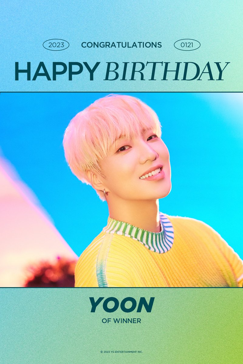 [YOON] HAPPY BIRTHDAY🐣

#WINNER #위너 #YOON #강승윤 #HAPPYBIRTHDAY #20230121 #YG