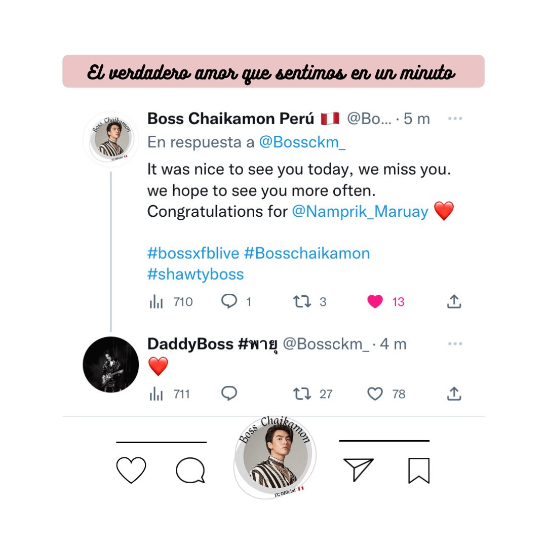 bossckmfcperu's tweet photo. [LOVE LOVE] Simplemente agradecidas ❤️ thanks @Bossckm_ nuestro amor y cariño por ti es infinito ♾️.
Simply grateful ❤️ thanks @Bossckm_ our love and affection for you is infinite ♾️.
#bosschaikamon #bossckm #shawtyboss #daddyboss #BossxFBlive #talkwithboss https://t.co/DI6nDfxolk