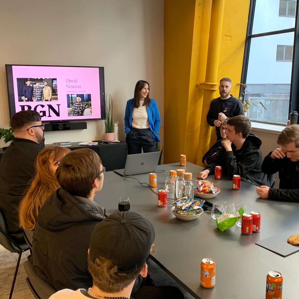 Yesterday, our FdA Creative Industries and BA (Hons) Graphic Design students visited prominent Manchester studios, @OfficeOfCraig and branding agency, <a href="/BGNMCR/">BGN</a> where they engaged in discussions about the industry, dealing with clients and tips on how to get into the industry.