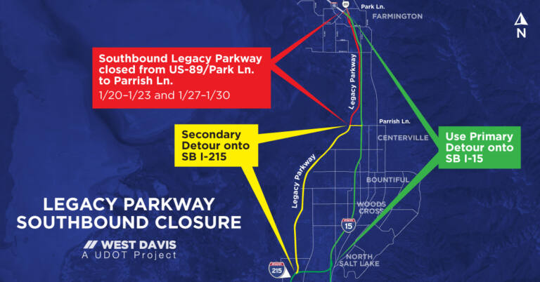 UtahGov's tweet image. UDOT to close southbound Legacy Parkway this weekend udot.utah.gov/connect/2023/0…